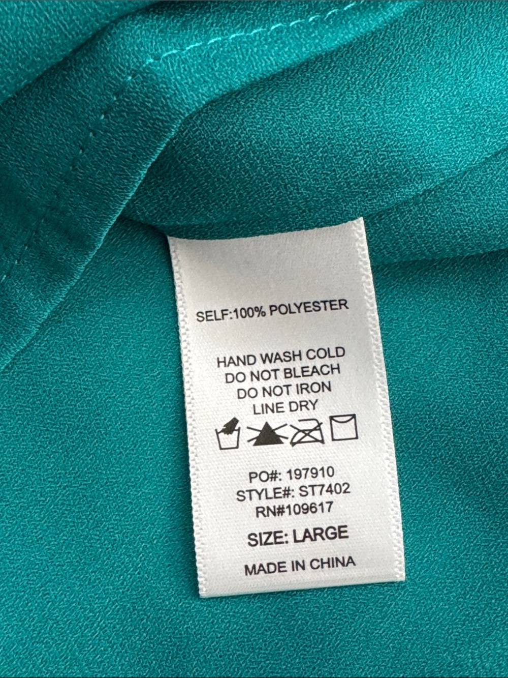 Shinestar Teal Double-Strap Scallop V-Neck Camisole - Picture 5 of 6